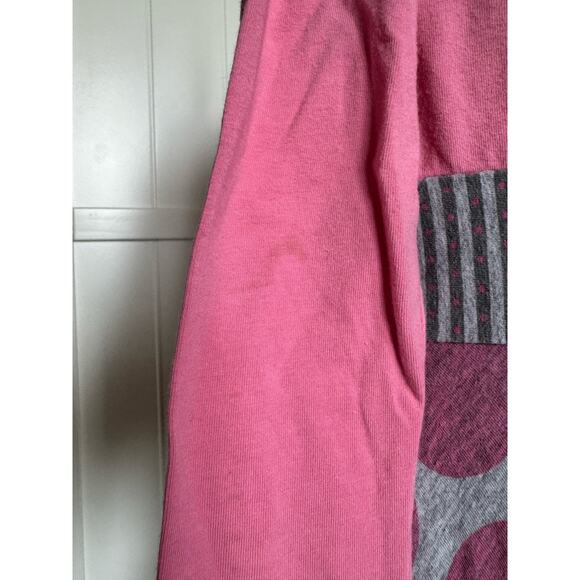 Naartjie Girls Dress Sz 3 Whimsical Sparkle Pink Gray Polka Dots Long Sleeve - Picture 7 of 9